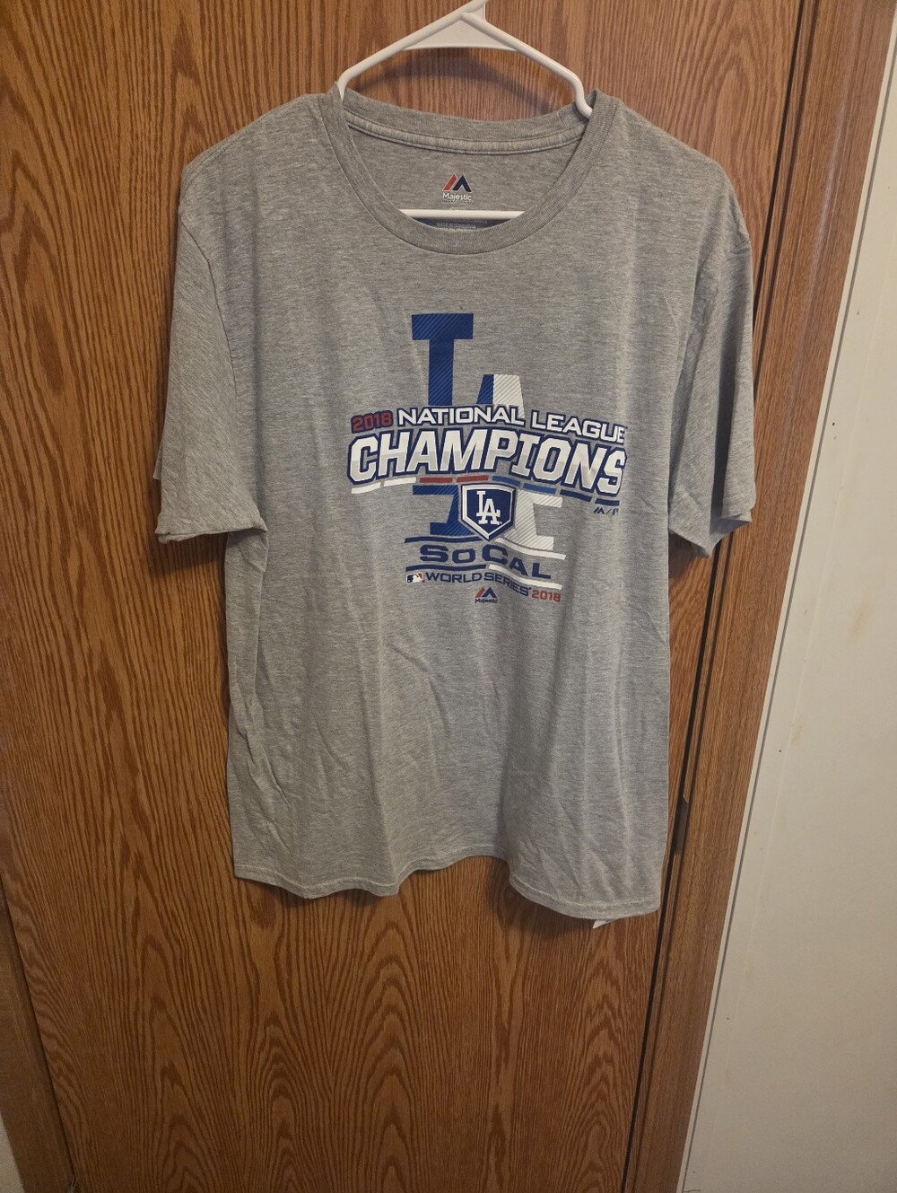 Majestic Los Angeles Dodgers 2018 Playoffs Shirt Sz L Men's NWOT MLB